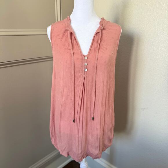 Market and Spruce Tops - Market & Spruce Stitch Fix Pink V Neck Sleeveless Blouse size XL